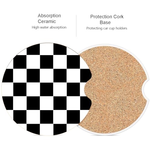 lethooly Ceramic Car Coasters – Absorbent Car Cup Holder Coaster Set for Women, Cute Aesthetic Car Accessories for Girls, 2 Pack (Pale Green) - Image 5