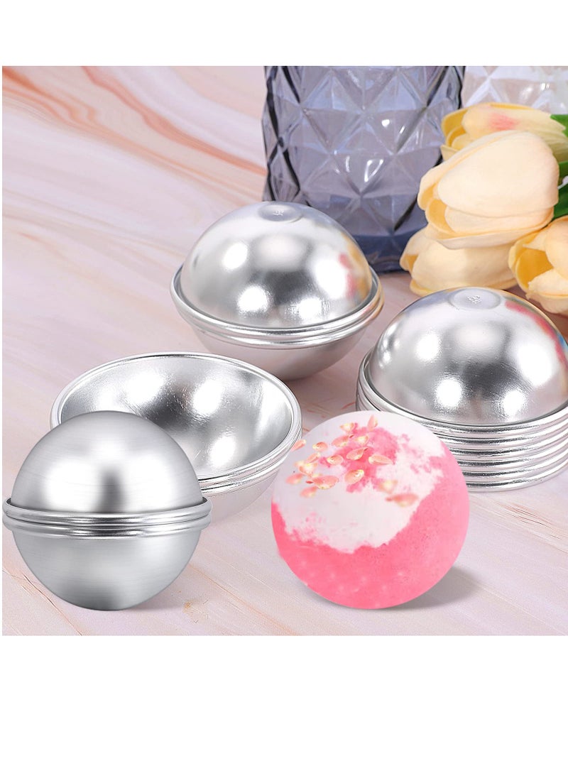 Excefore - 12 Pieces Bath Bomb Mold,6 Set Metal Bath Bomb Molds, Aluminum Alloy Semicircle Mold Tool for Crafting Your Own Fizzles Handmade SPA,Bath Bombs Press for DIY Making Supplies, 5.6*2.6cm - Image 1