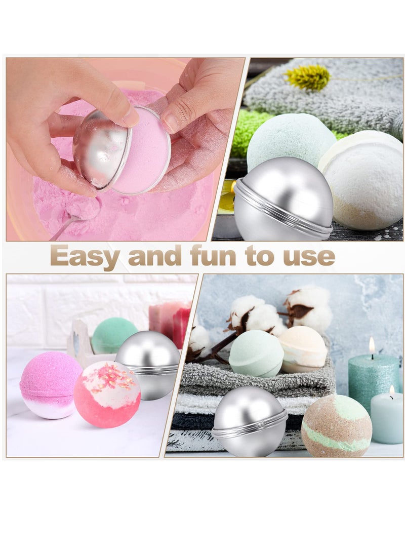 Excefore - 12 Pieces Bath Bomb Mold,6 Set Metal Bath Bomb Molds, Aluminum Alloy Semicircle Mold Tool for Crafting Your Own Fizzles Handmade SPA,Bath Bombs Press for DIY Making Supplies, 5.6*2.6cm - Image 1