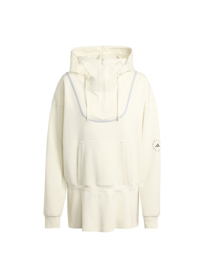 Adidas Adidas Asmc Peplum Hd Beige Hooded Sweat Sweatshirts For Women - Image 1