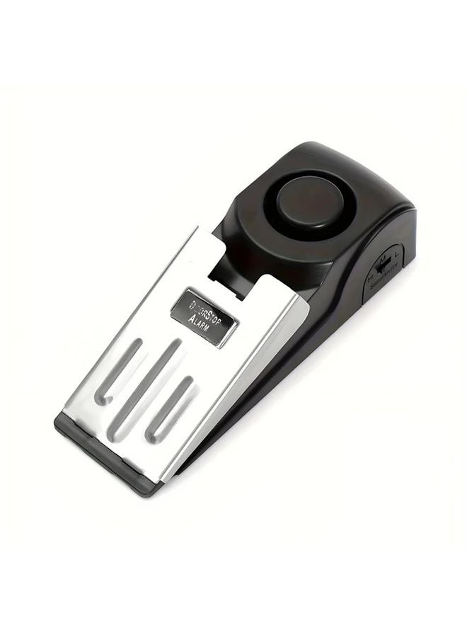 Black Portable Door Stop Alarm With Monitoring Keypad Theft System For Home - Image 1