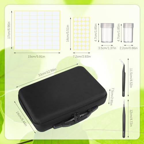 Hoemwarm Seed Storage Organizer Box, 57 Slots Seed Collection Containers Seed Storage Box with Label Tweezer Funnel,Gardening Seed Keeper Set for Flower Plants Garden(2 Size) - Image 2