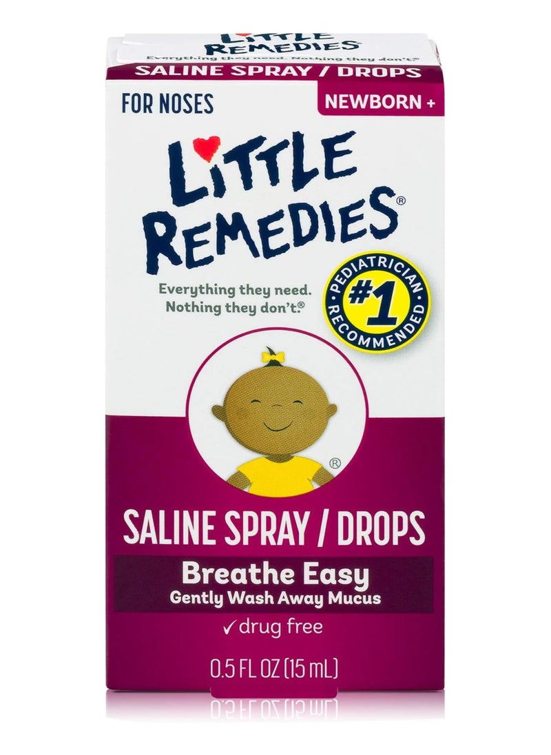 Little Remedies Newborns Saline Spray And Drops - 0.5fl. oz 