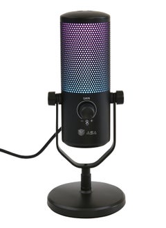 ASA Fancy Condenser Gaming Microphone with RGB Light, One-Touch Mute, Volume Control for Streaming, Podcast, Recording.  - Image 4