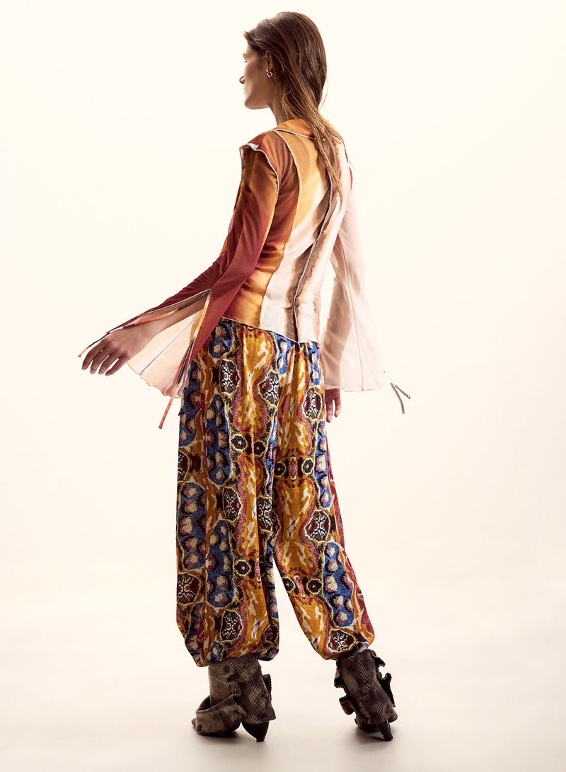 DESIGUAL Fitted Button-Up Blouses Made Of Semi-Transparent Fabric With Ties At The Cuffs - Image 3
