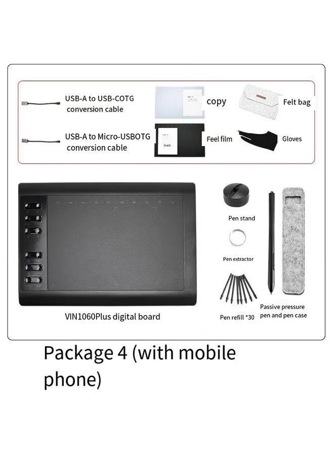 1060PLUS Graphic Tablet - Handwriting and Drawing Tablet, USB-A, 10x6 Inch, 8192 Levels Pressure Sensitivity - Image 1