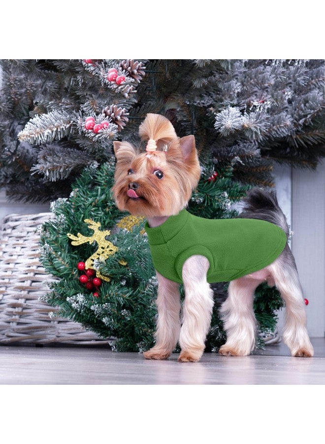 بوماي بوريتي سترة قطط من الصوف من PUMYPOREITY، قميص سميك للشتاء، ملابس للطقس البارد، سترة ناعمة للقطط الصغيرة، أخضر، مقاس متوسط - Image 5