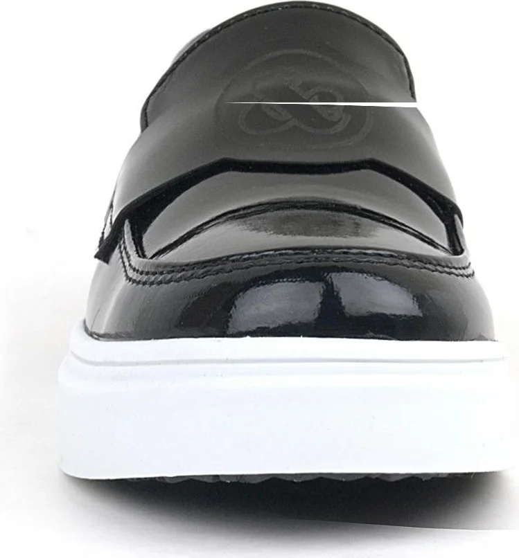 راكربلاس Black Patent Leather Kids Classic Shoes
