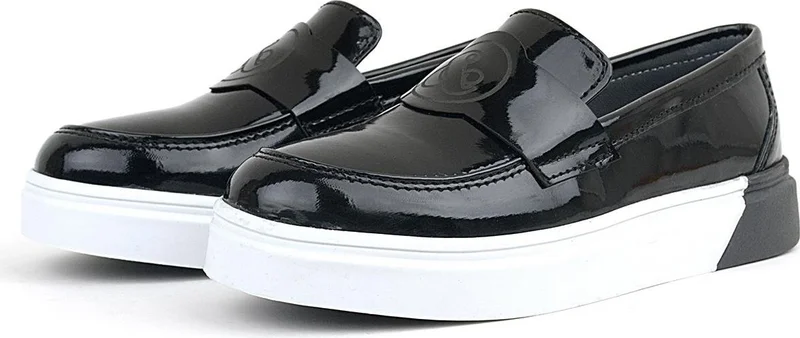 راكربلاس Black Patent Leather Kids Classic Shoes