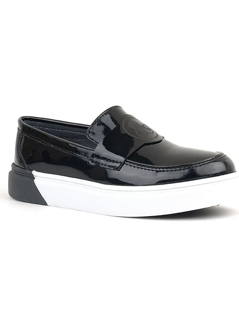 راكربلاس Black Patent Leather Kids Classic Shoes