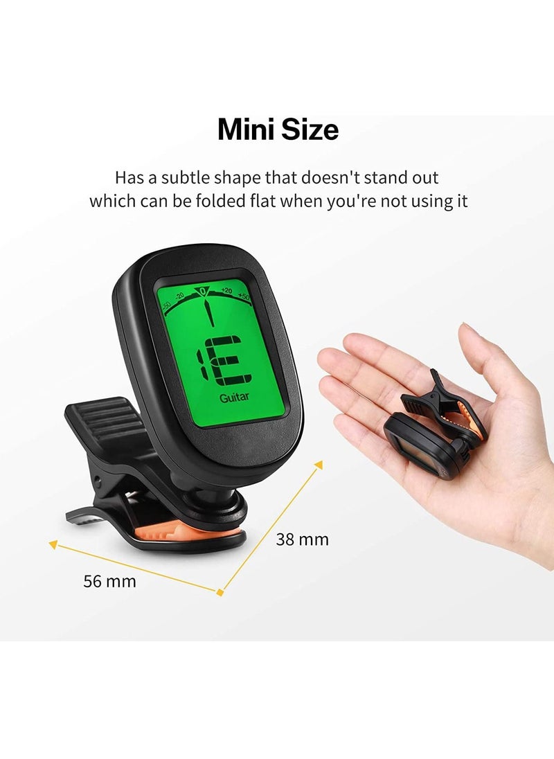 Generic - Guitar Tuner Clip on Accurate Chromatic Acoustic Guitar Bass Violin Ukulele Tuner - Image 1