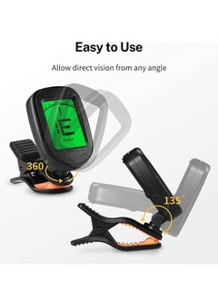 Generic Guitar Tuner Clip on Accurate Chromatic Acoustic Guitar Bass Violin Ukulele Tuner  - Image 5