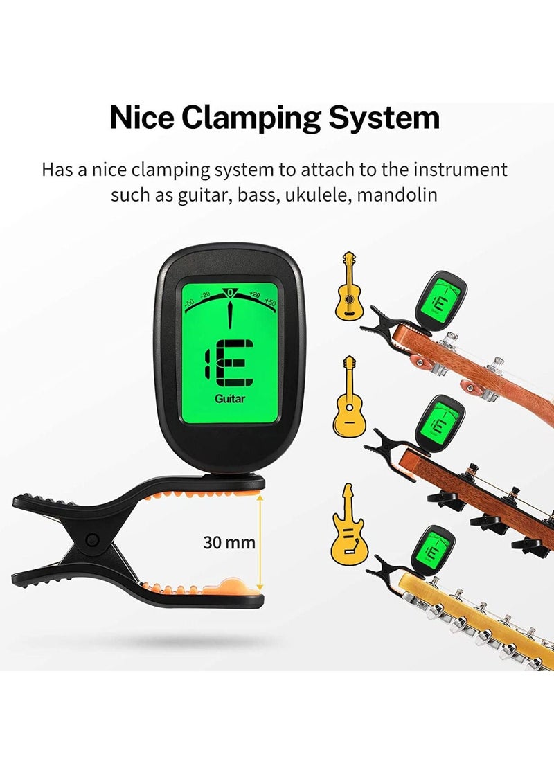 Generic - Guitar Tuner Clip on Accurate Chromatic Acoustic Guitar Bass Violin Ukulele Tuner - Image 1