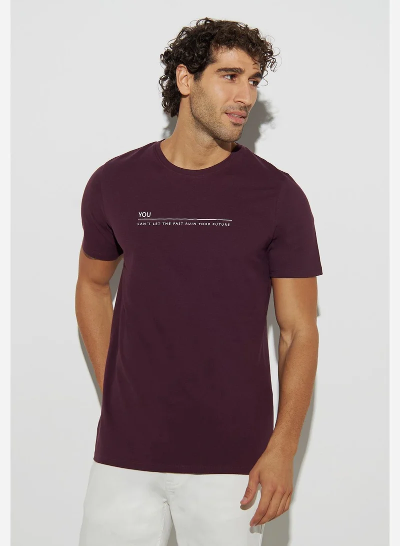 ايكونيك Typographic Crew Neck T-Shirt