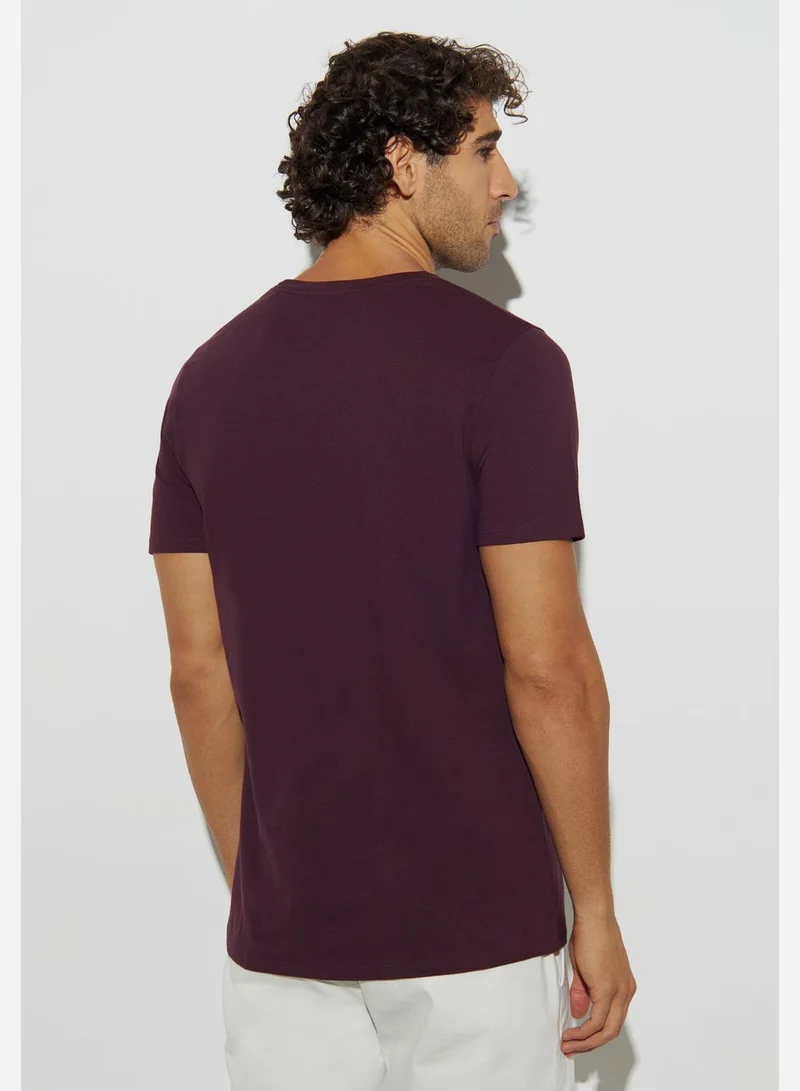 ايكونيك Typographic Crew Neck T-Shirt