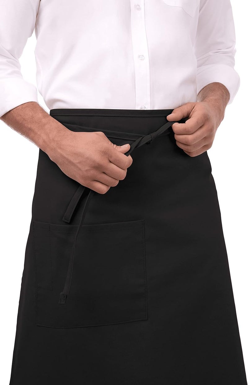 Chef Works Unisex Bistro Chef Apron, Black, One Size - Image 1