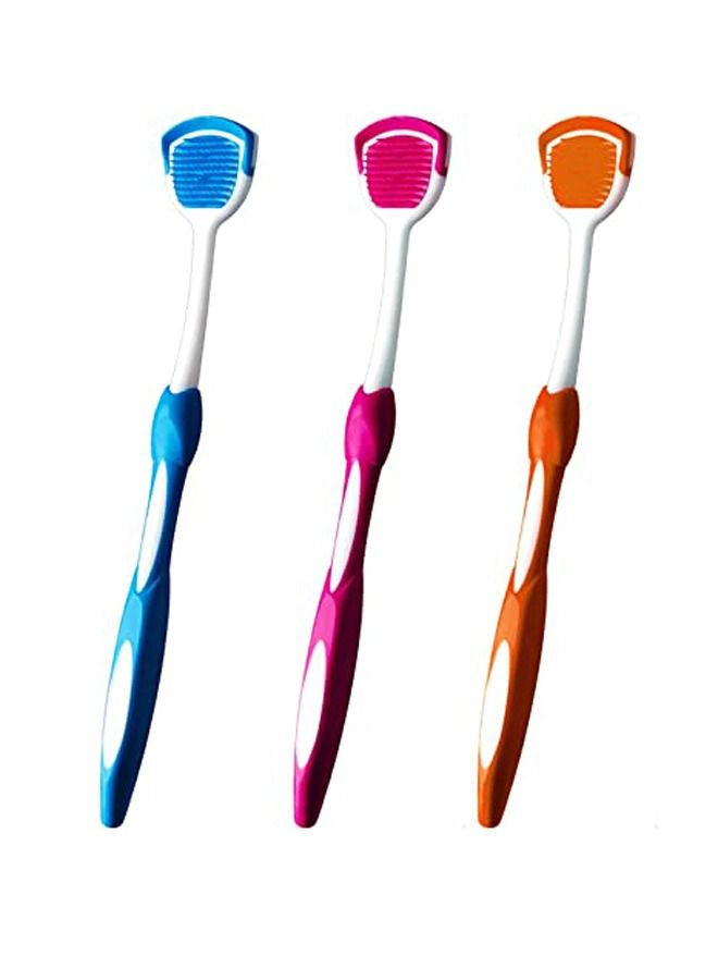 Generic Tongue Brush Tongue Scraper Tongue Cleaner Helps Fight Bad Breath 3 Tongue Scrapers 3 Pack  - Image 1