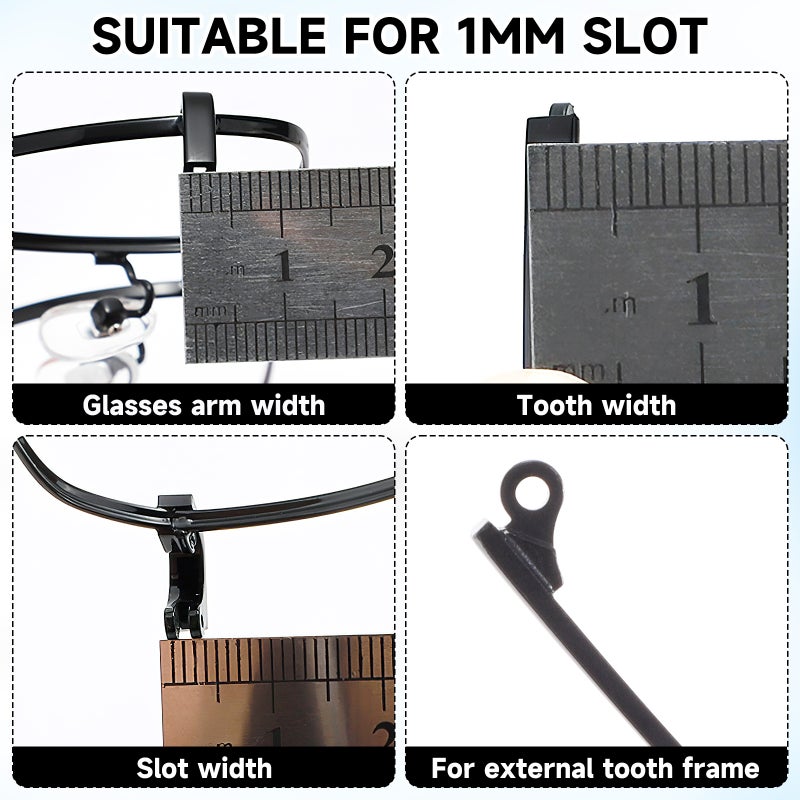 2 Pairs Metal Glasses Temple Sunglasses Arm Eyewear Frame Temple Replacement - Image 5