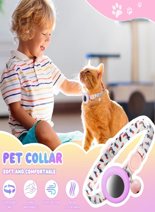 TecoKart® Holder for Airtag Cat Collar Kitten Collar with Bell Cat Belt Breakaway Puppy Collar for Mini Dogs & Cat - Image 2