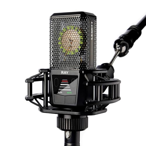Lewitt RAY Microphone with Autofocus for Your Voice - Mute by Distance and Mute Button - for Podcasts, Streaming, Content and Music in Studio Quality - 1" Studio Condenser Capsule - Image 3