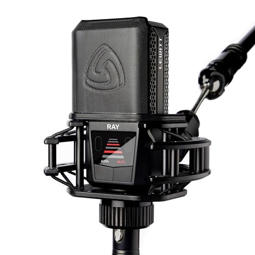 Lewitt RAY Microphone with Autofocus for Your Voice - Mute by Distance and Mute Button - for Podcasts, Streaming, Content and Music in Studio Quality - 1" Studio Condenser Capsule - Image 4