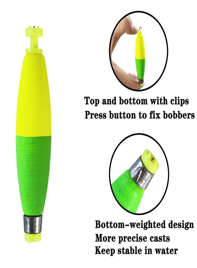 Bombite Weighted Bobbers for Fishing Floats Cigar Shape EVA Foam Snap-on Fishing Bobbers for Crappie Bluegill Panfish Trout Catfish Bass 10 Packs 1.5in - Image 2