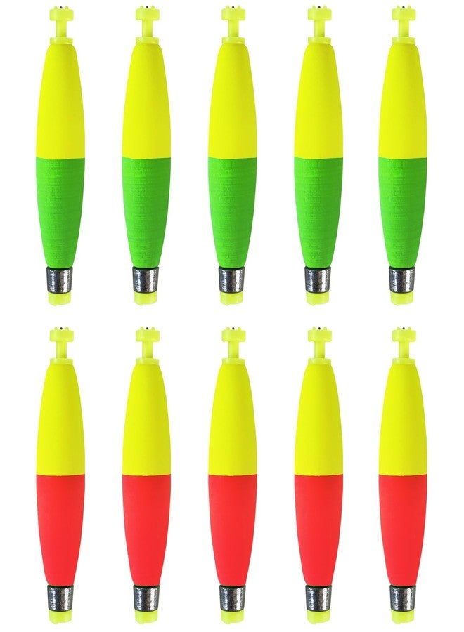 Bombite Weighted Bobbers for Fishing Floats Cigar Shape EVA Foam Snap-on Fishing Bobbers for Crappie Bluegill Panfish Trout Catfish Bass 10 Packs 1.5in - Image 1