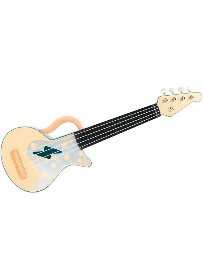 Hape - Rock N' Roll Ukulele Ukulele For Kids With Tunable Nylon Strings Note Stickers And Guide Book 3 Years Plus Years - Image 1