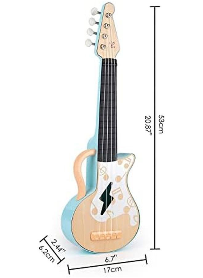 Hape - Rock N' Roll Ukulele Ukulele For Kids With Tunable Nylon Strings Note Stickers And Guide Book 3 Years Plus Years - Image 1