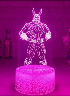 Anime My Hero Academia All Might Figure 3D Lamp USB Bedroom Multicolor Night Light Decor