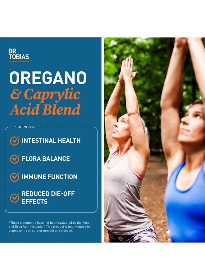 Dr. Tobias Oregano and Caprylic Acid Blend, Gut Flora Balance Complex, Intestinal Health & Immune Support with Herbs & Probiotics, Gut Health Supplements for Women & Men, 60 Capsules, 30 Servings  - Image 3