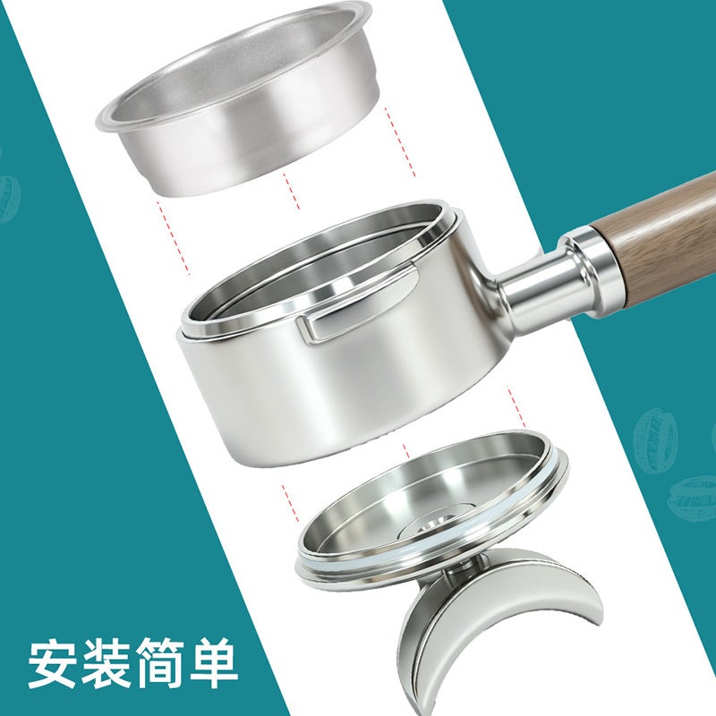 58mm Aibo مقبض مزدوج E61 قاع / قاع مقبض اثنين في واحد 304 الفولاذ المقاوم للصدأ آلة القهوة استخراج مقبض الملحقات - Image 3
