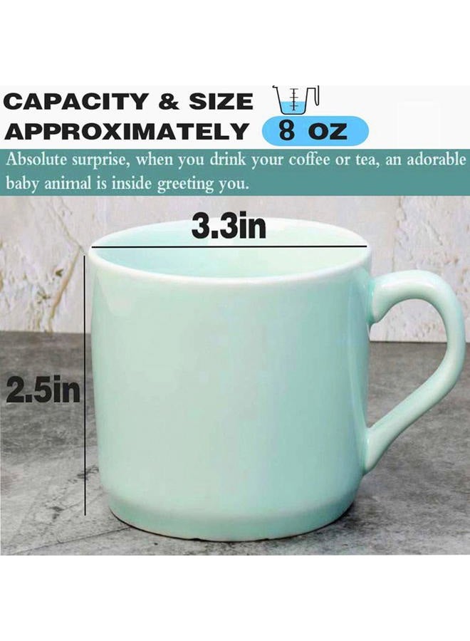 Luckyse Panda Surprise 3D Coffee Mug Cute Cartoon Animal Ceramics Cup Baby Animal Inside, Best Office Cup & Birthday Gift 8 OZ (Panda) - Image 5