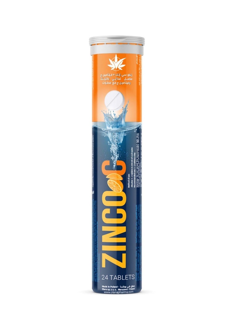 ZINCO VITAMIN C 1000 MG 24 EFFERVESCENT TABLETS - Image 2