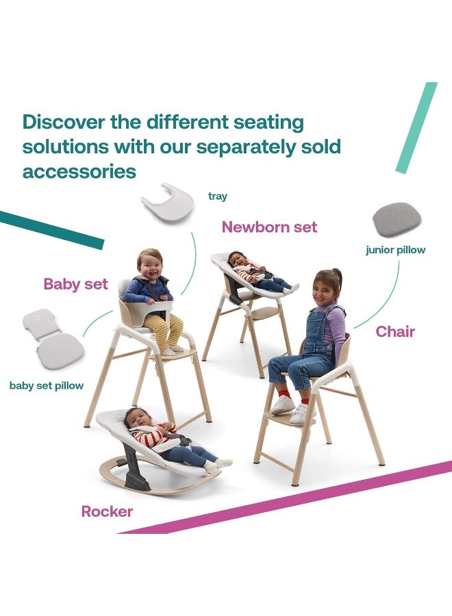 Bugaboo Giraffe Baby Cushion Set for Bugaboo Giraffe High Chair Set, Backrest and Seat Cushion Combination, Water and Stain Resistant, Easy to Clean, White - Image 5