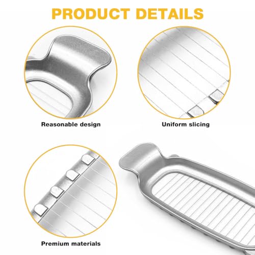 Supvox® Butter Slice Cutter, Stainless Steel Wire Slicer for Butter & Cheese, Press-Down Design for Even Slices, Kitchen Baking and Cooking Tool, 19.5x6.8cm - Image 3
