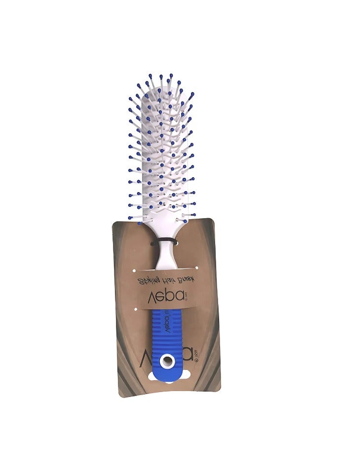 Vepa U-345 Ultra Hair Brush – Blue Anti-Slip Styling Brush with Soft Bristles & Rubber Grip | Detangling & Smoothing Brush for All Hair Types - Image 1