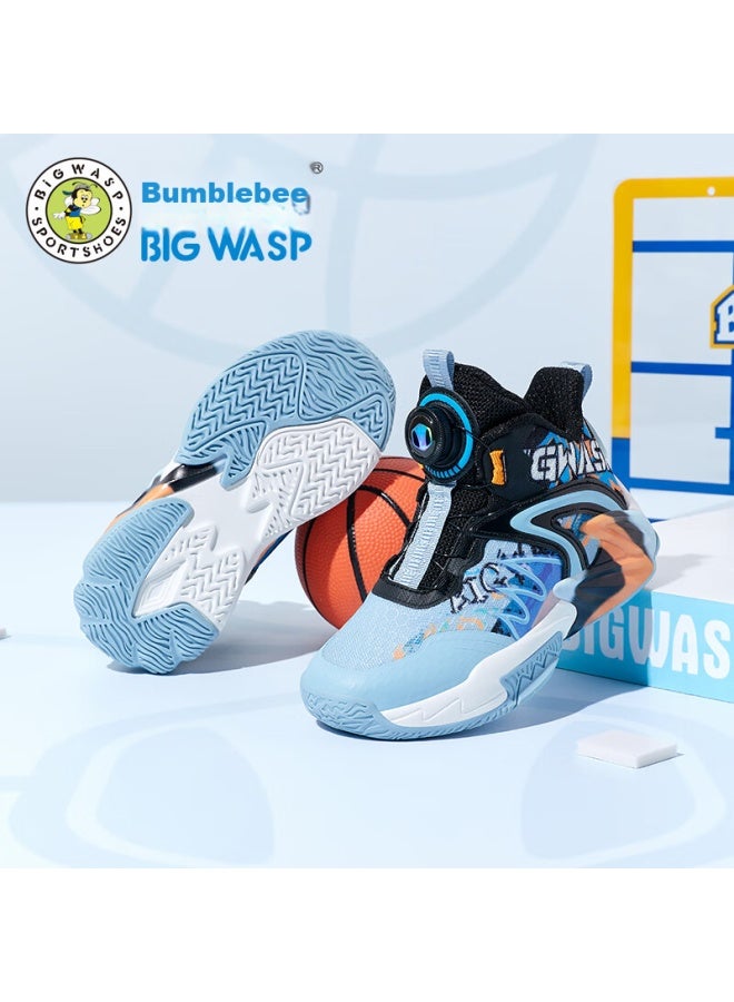BIGWASP Big Wasp Boys' Basketball Shoes, Autumn Children's Soft-soled Sneakers, D1523318893l Sky Blue , Size 31 - Image 5