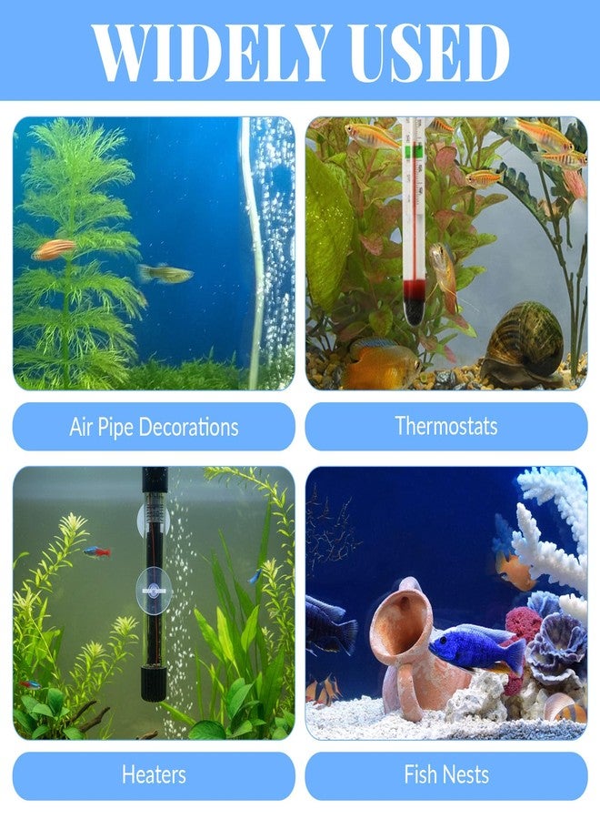 Gtziqa 10 Pcs 25mm Aquarium Suction Cups & 20 Pcs Adjustable Zip Ties, Small Suction Cups for Fish Tank Plant Holder Air Tubes Moss Shrimp Nests Reptile Hammocks - Image 5