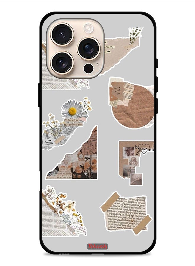 Tolwak غطاء حماية لآيفون 16 برو ماكس مع ملصقات ورقية - Image 1