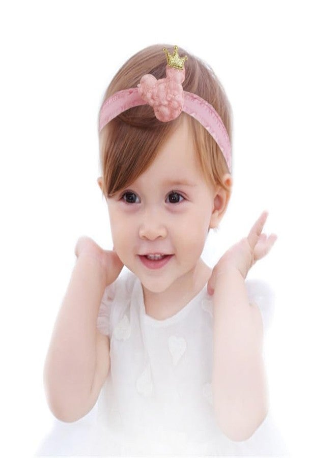 ANNACREATIONS ANNA CREATIONS 3 Pcs Baby Headbands Set, Soft Stretchy Flower Bow & Cute Character Hair Bands for Newborn Infant Toddler Girls, Comfortable Adorable Headwraps, Stylish Hair Accessories for Babies - Image 3