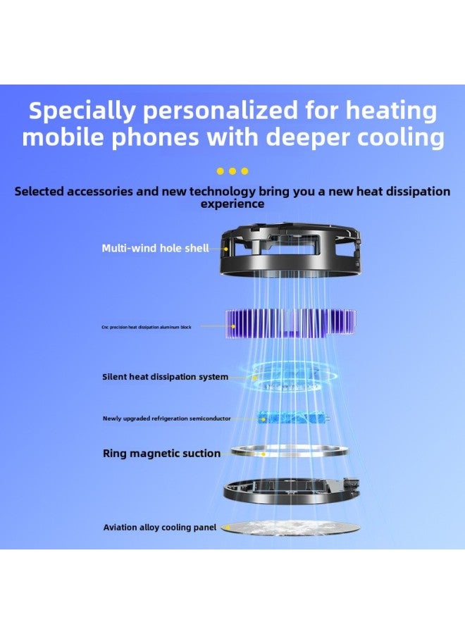 2024 Mobile Phone Radiator S25 Ice Magnetic Semiconductor Third-gear Refrigeration Electric Competition Cooling Artifact Source Factory-Color:S25 High Power Magnetic Radiator - Black (15w Cooling + Three Levels Of Cooling)  - Image 4