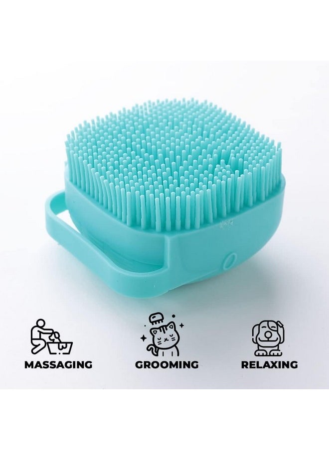 Pack Of 6 Dog Brush With Shampoo Container|Cat & Dog Bath Brush For Bathing|Exfoliating|Scrubbing|Massaging & Relaxing|Soft Silicone|Suitable For All Pets|Pt230B|Blue - pzsku/ZE82B5F336D00C270CBDCZ/45/_/1728310236/f4af2934-df5c-4ac6-9c11-b61498be8d91