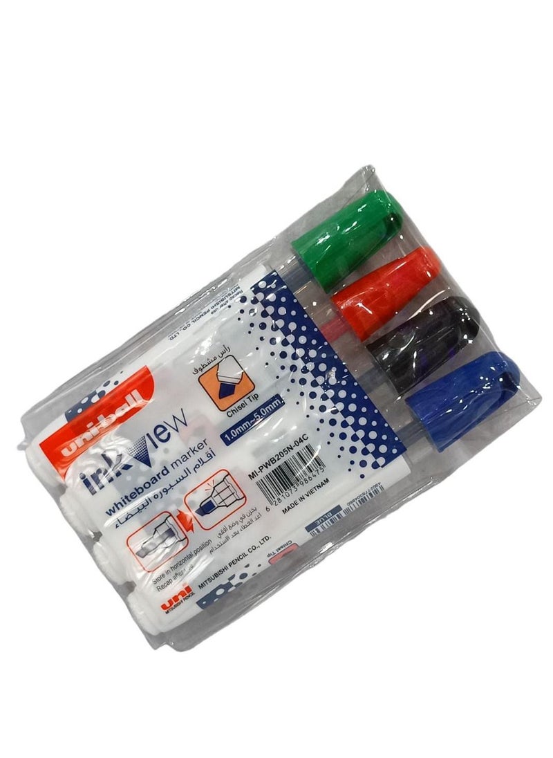 Uniball 4-Piece White Board Marker Multicolour  - Image 2