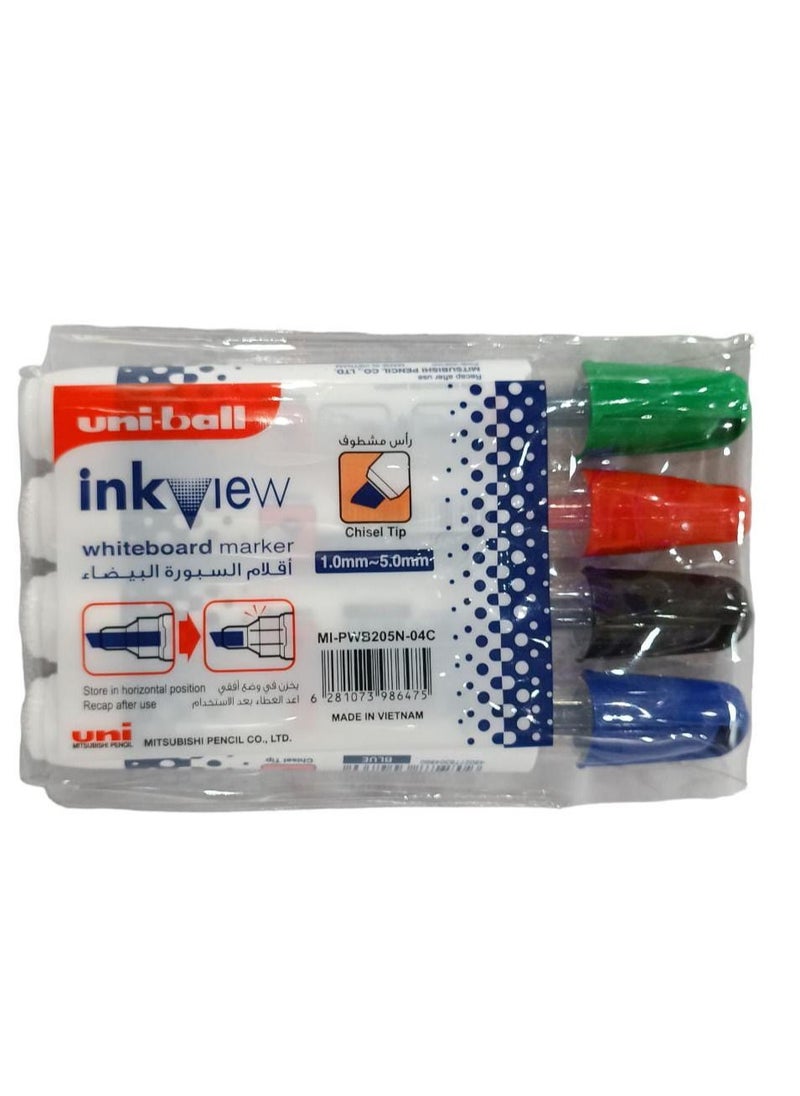 Uniball 4-Piece White Board Marker Multicolour  - Image 3