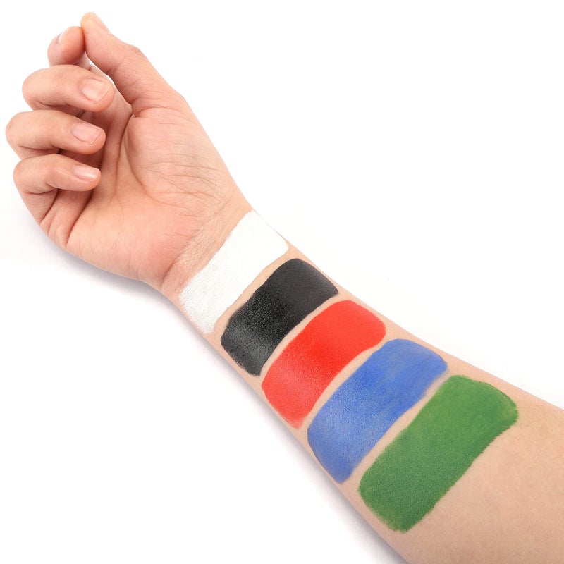 CCbeauty Blue Face Paint Stick,Face Painting Kit,Non Toxic SFX Makeup For Avatar Corpse Bride Halloween Costume Cosplay,Professional Body Paint Kit,Full Coverage Painting Foundation With Makeup Sponge - Image 3