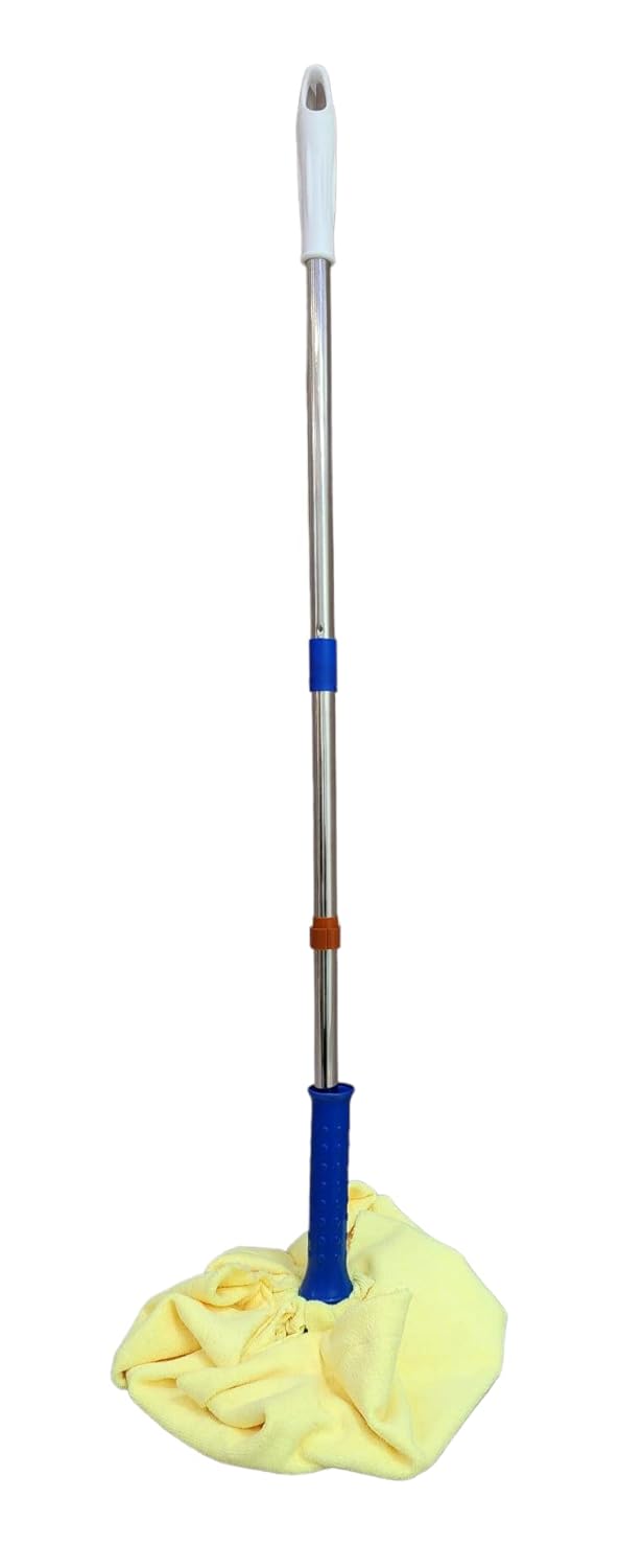 VBLUE Microfiber Mop Perfect for Cleaning Covers Large Cleaning Area at Home Office Kitchen LoungeSurface Floor with Sturdy Stainless Steel Rod and Microfiber Cloth - Image 4