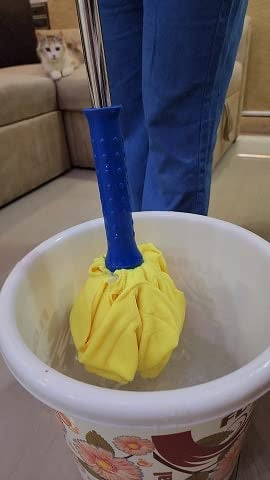 VBLUE Microfiber Mop Perfect for Cleaning Covers Large Cleaning Area at Home Office Kitchen LoungeSurface Floor with Sturdy Stainless Steel Rod and Microfiber Cloth - Image 3