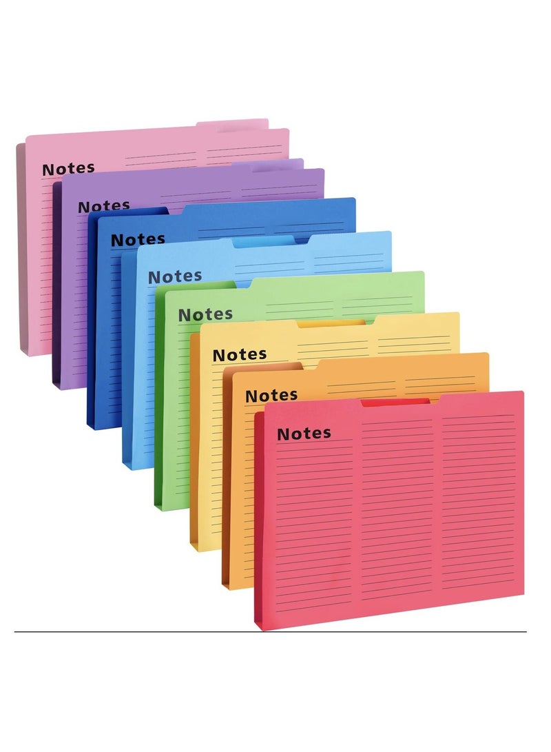 Generic Colour Folder, 16 PCS Plastic File Folder, A4 Office Data Sorting Storage, Study Business Work Data Information Storage Pocket (8 Colours) - Image 1