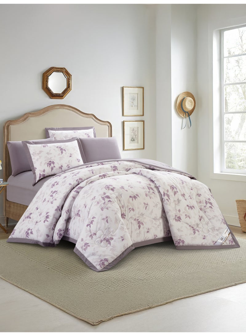 Doona Bedding Comforter Set, Fits 200×200 cm King Size Bed – 6 Pcs Reversible Printed Design – 350 GSM All-Season Comforter – Premium Brushed Microfiber - Image 2